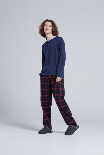 Original Mountain Warehouse Animal Mens Organic Pyjama Bottoms Red