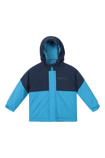Baby Colourblock Waterproof Jacket Mountain Warehouse Blue Origins