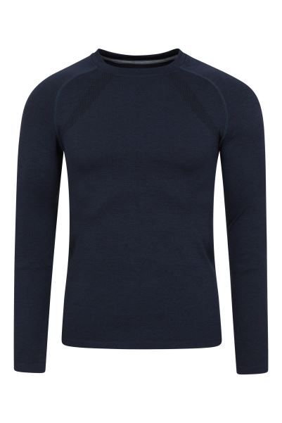 Mountain Warehouse Navy Brand Kinetic Mens Seamless T-Shirt
