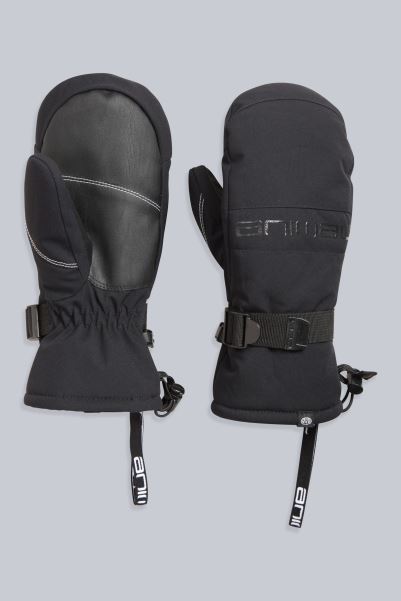 Animal Track Womens Snow Mittens Mountain Warehouse Black Fashion