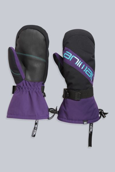 Mountain Warehouse Purple Brands Animal Snowstorm Mens Snow Mittens