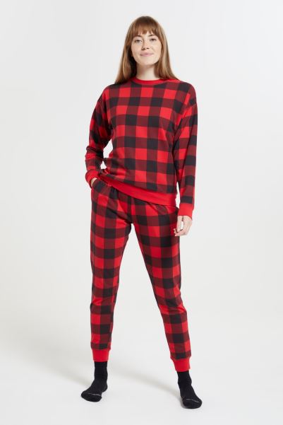Womens Printed Pyjama Set Red Brand Mountain Warehouse
