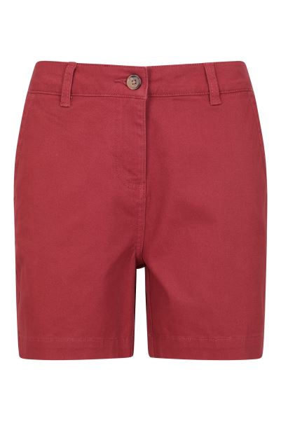 Hot Mountain Warehouse Bay Womens Organic Chino Shorts Burnt-Orange
