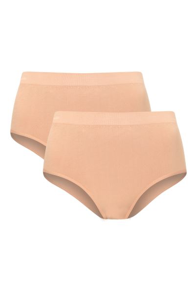 Brand Mountain Warehouse Womens Seamless High Waisted Pants 2-Pack Tan