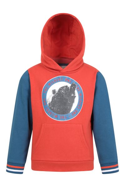 Best Bear Print Kids Hoodie Mountain Warehouse Orange