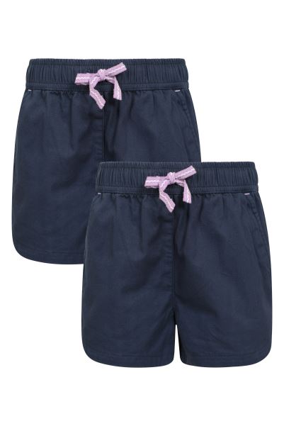 Navy Mountain Warehouse Waterfall Organic Kids Shorts 2-Pack Collection