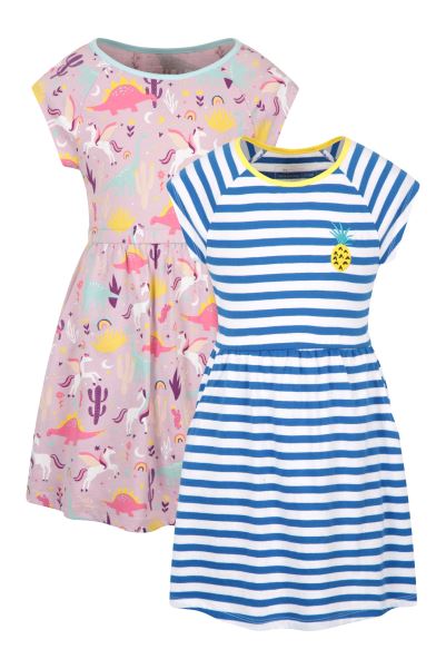 Mountain Warehouse Original Penelope Kids Organic Dress 2-Pack Mixed