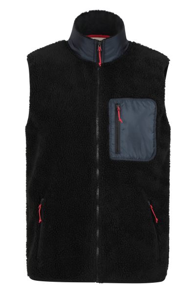 Mountain Warehouse Whitby Mens Borg Fleece Gilet Collections Black