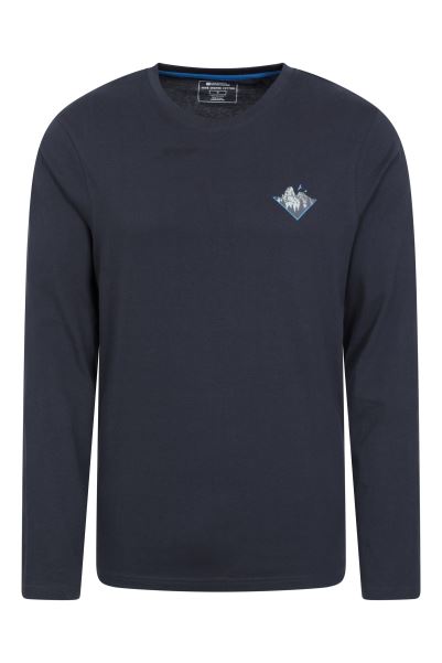 Navy Triangle Mountain Mens Organic T-Shirt Mountain Warehouse Brand