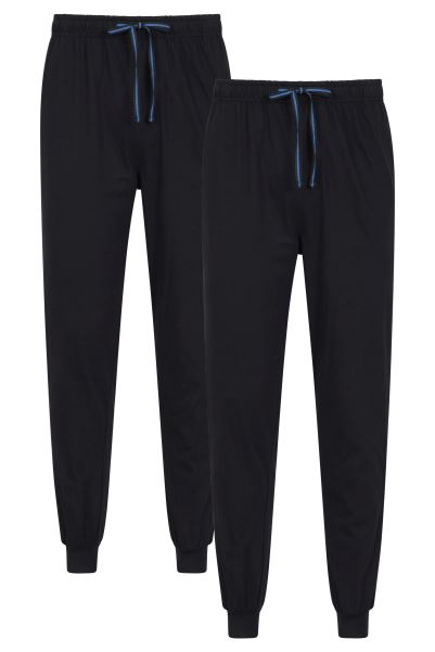 Black Mountain Warehouse Original Mens Pyjama Joggers 2-Pack