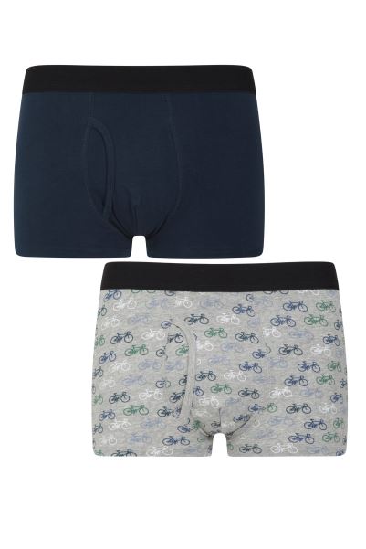 Origins Navy Mountain Warehouse Mens Printed Boxers 2-Pack