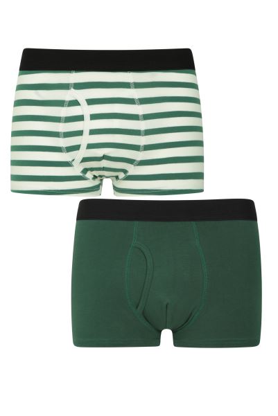 Mens Striped Boxers 2-Pack Mountain Warehouse Original Green