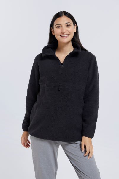 Black Mountain Warehouse Cosy Maternity Sherpa Half-Zip Fleece Best