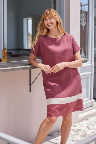 Mountain Warehouse Rust Brands Tulip Linen Rich Womens Dress