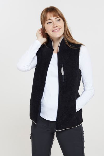 Mountain Warehouse Black Origins Sennen Womens Sherpa Lined Gilet