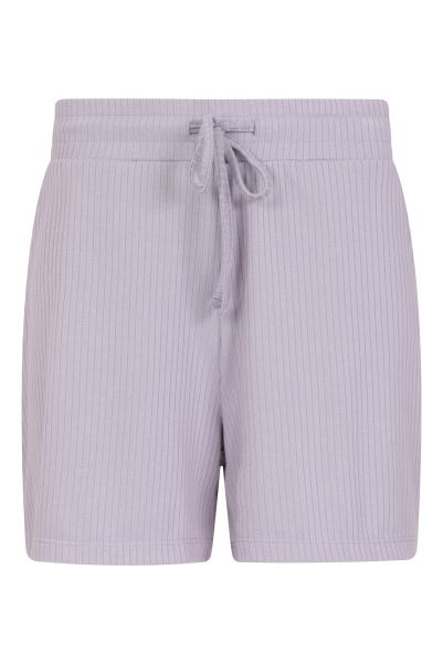 Lounge Womens Rib Shorts Dusky-Purple Best Mountain Warehouse