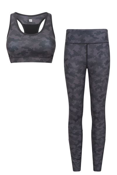 Best Camouflage Mountain Warehouse Mesh Motion Womens Patterned Bra And Leggings Set