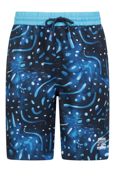 Steve Backshall Dive Kids Board Shorts Origin Navy Mountain Warehouse