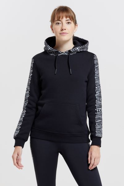 Iso-Vis Reflective Womens Active Hoodie Collection Mountain Warehouse Black