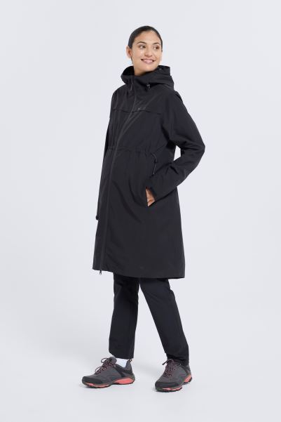 Hilltop Maternity Lightweight Waterproof Jacket Black Mountain Warehouse Collection