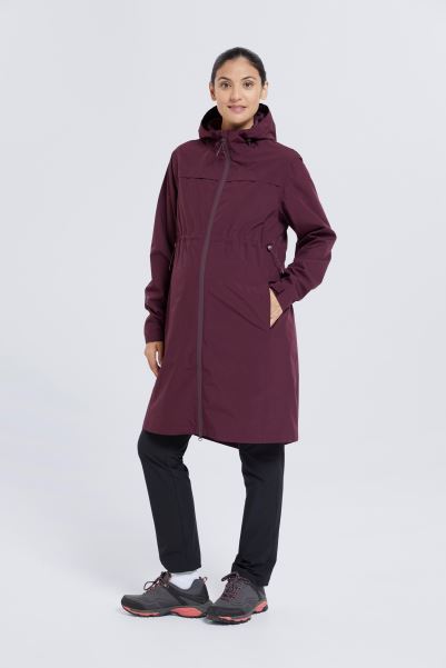 Fashion Mountain Warehouse Hilltop Maternity Lightweight Waterproof Jacket Burgundy