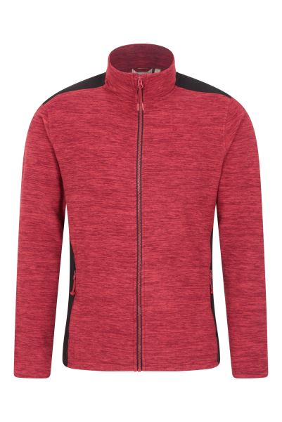 Mountain Warehouse Best Burgundy Selsey Mens Hybrid Fleece