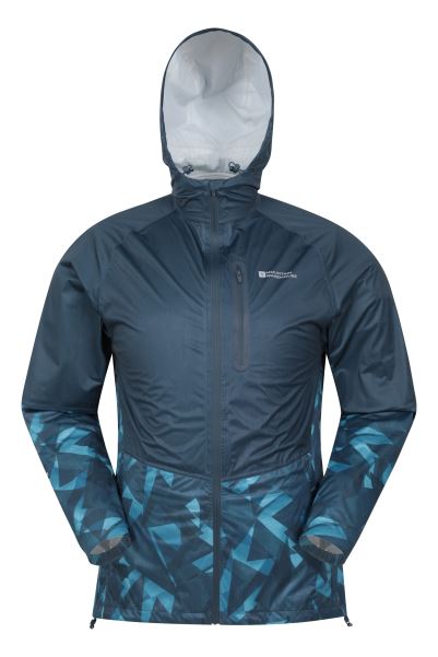 Origin Mountain Warehouse Navy Hydro Ii Mens Waterproof Running Jacket