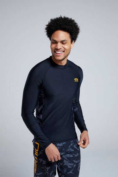 Animal Jack Mens Rash Vest Origin Black Mountain Warehouse