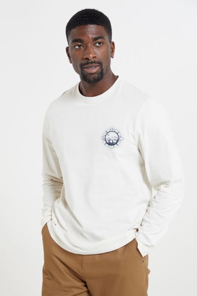 Brand Mountain Warehouse Compass Mens Organic T-Shirt Cream