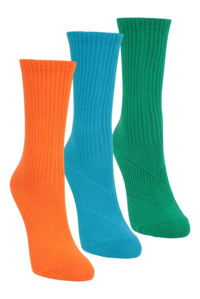 Mountain Warehouse Orange Arch Support Kids Socks 3-Pack Collections