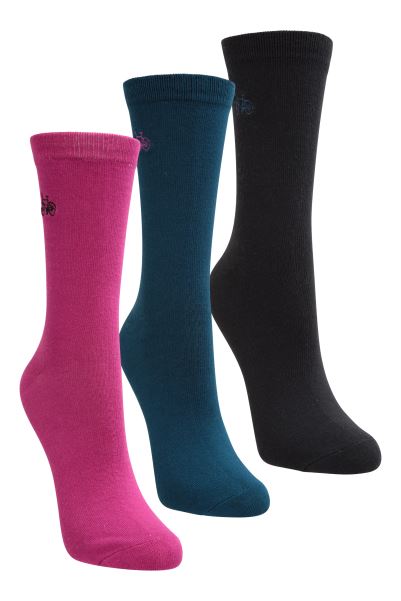 Teal Brands Bike Womens Bamboo Socks 3-Pack Mountain Warehouse