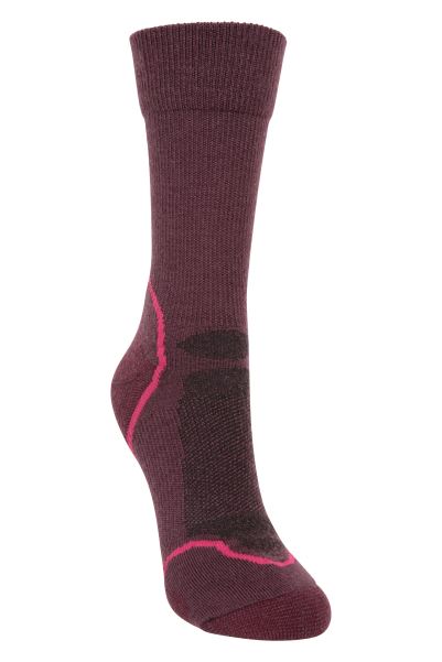 Mountain Warehouse Origin Merino Hiker Womens Quarter Length Socks Purple