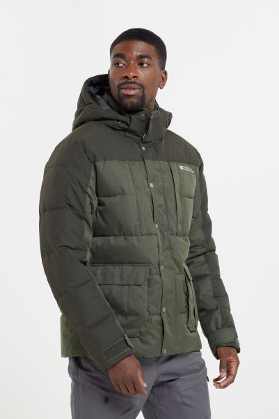 Khaki Mountain Warehouse Fashion Shock Mens Padded Jacket