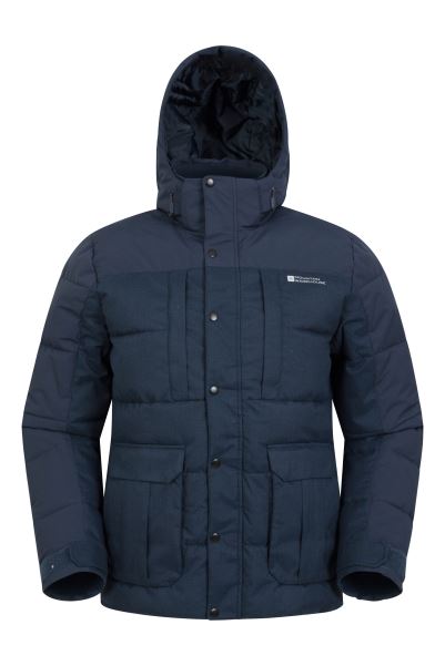 Shock Mens Padded Jacket Mountain Warehouse Navy Collection