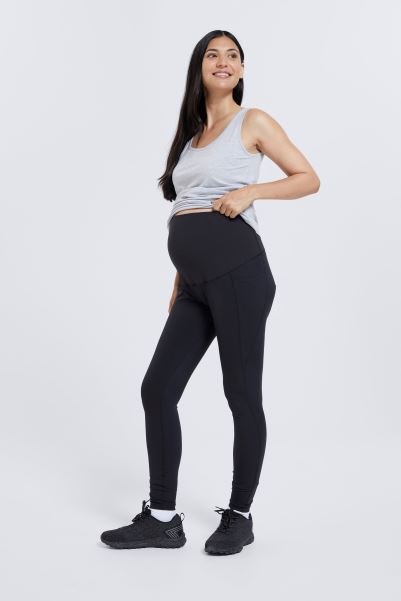 Mountain Warehouse Brand Black Maternity Blackout High Waisted Womens Leggings