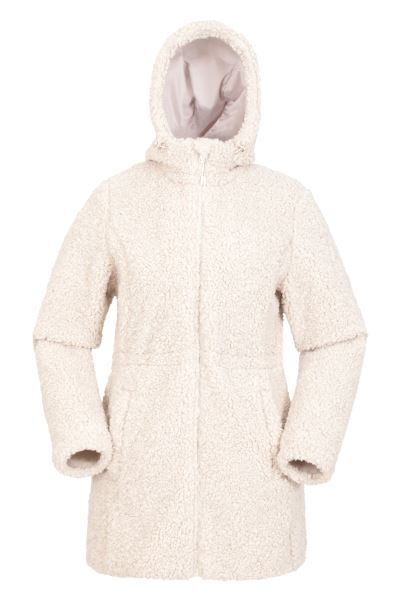 Brand Mountain Warehouse Cream Pine Womens Longline Fleece Jacket