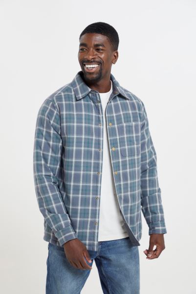 Grey Tyne Mens Reversible Flannel Shirt Mountain Warehouse Collections