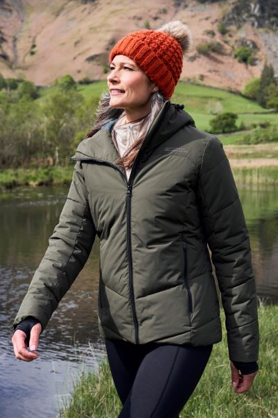 Khaki Cosmic Womens Primaloft Padded Jacket Original Mountain Warehouse
