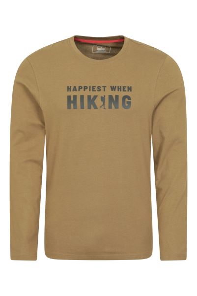 Collection Khaki Happiest Hiking Mens Organic T-Shirt Mountain Warehouse