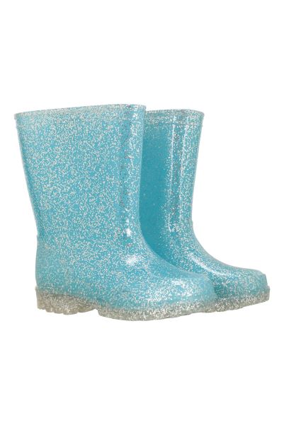 Mountain Warehouse Kids Glitter Wellies Original Blue
