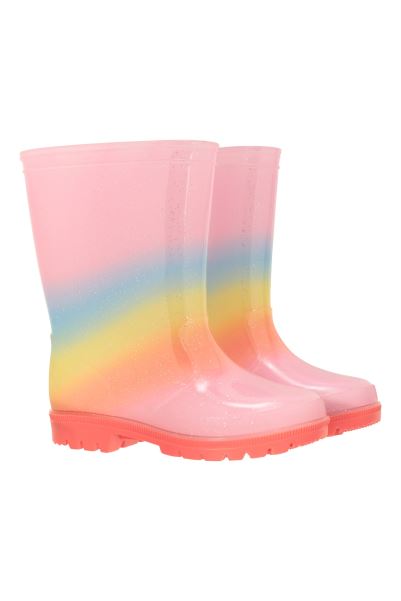 Rainbow Mountain Warehouse Rainbow Glitter Kids Wellies Original