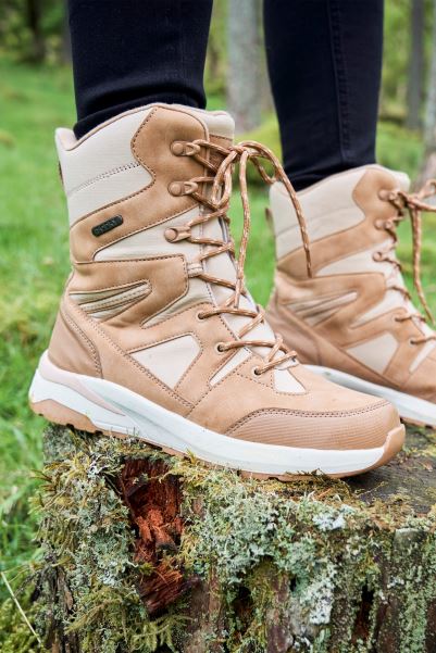 Mountain Warehouse Brand Beige Meteor Womens Softshell Waterproof Boots