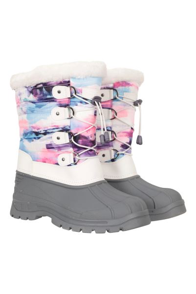 Collection Whistler Printed Womens Adaptive Snow Boots Mountain Warehouse Pink
