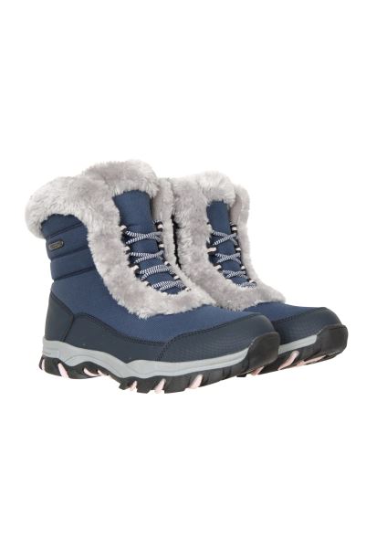 Mountain Warehouse Blue Ohio Short Womens Thermal Snow Boots Hot