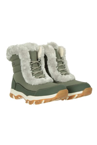 Khaki Ohio Short Womens Thermal Snow Boots Original Mountain Warehouse