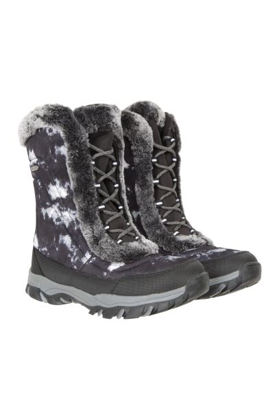 Ohio Printed Womens Snow Boots Monochrome Brands Mountain Warehouse