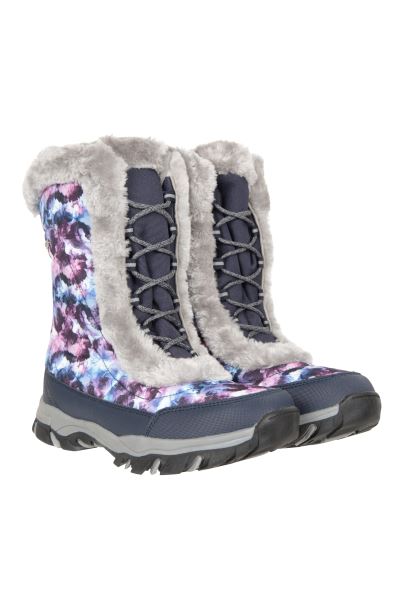 Collection Mountain Warehouse Purple Ohio Printed Womens Snow Boots