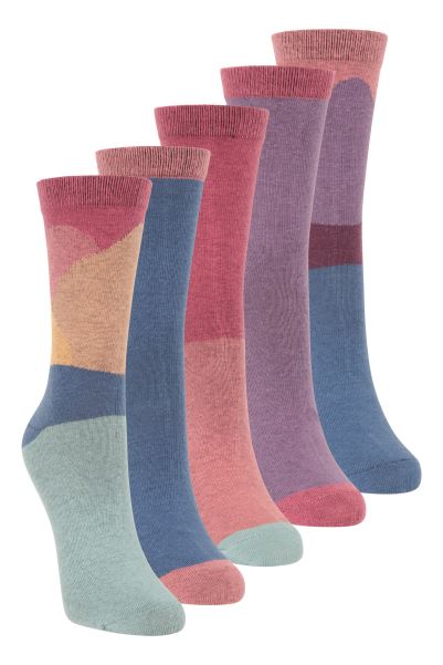 Collections Purple Mountain Warehouse Seasons Womens Polygiene Socks 5-Pack