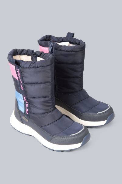 Animal Burst Kids Snow Boots Brand Mountain Warehouse Navy