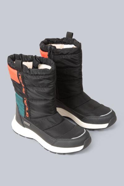 Mountain Warehouse Black Original Animal Burst Kids Snow Boots